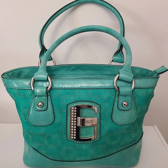Unique Medium Guess Mint Green Handbag Pre-owned - Picture 2 of 6